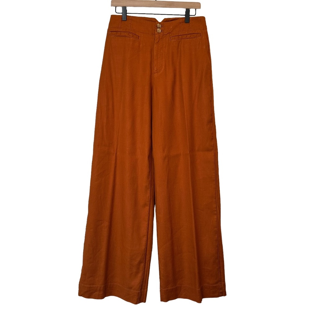 Maeve by Anthropologie The Colette Full-Length Wide Pants Sz. 4 INSEAM 32 Office